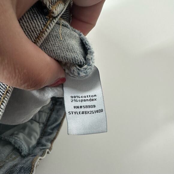 Gianni Bini Girls Raw Hem Stretchy Mini Denim Light Wash Skirt Size 5 - Picture 5 of 5